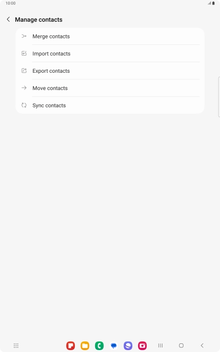 Press Merge contacts. Press Merge contacts.