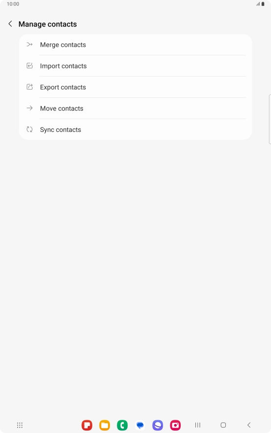 Press Merge contacts. Press Merge contacts.