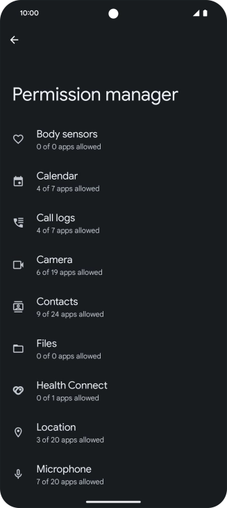 Press the required phone function.