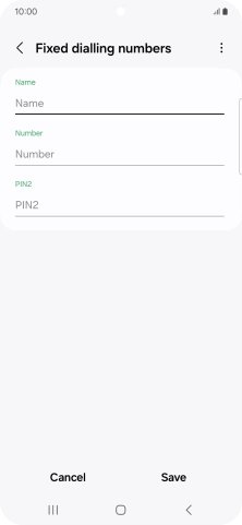 Press Name and key in the required name.