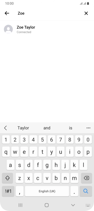 Press the required contact.