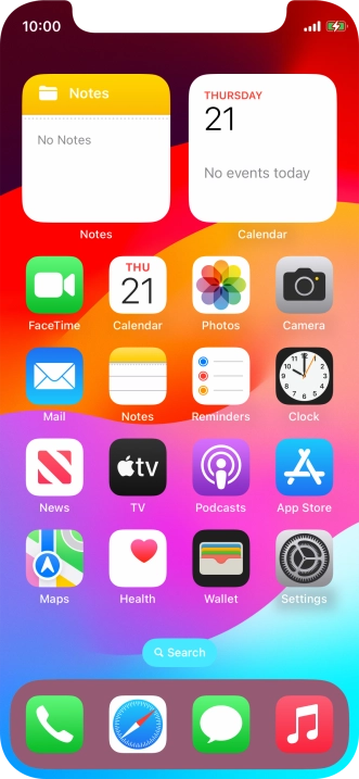 The battery charging icon shows that the battery is charging.