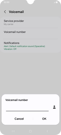 Key in +447836121121 and press OK.