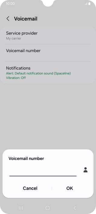 Key in +447836121121 and press OK.