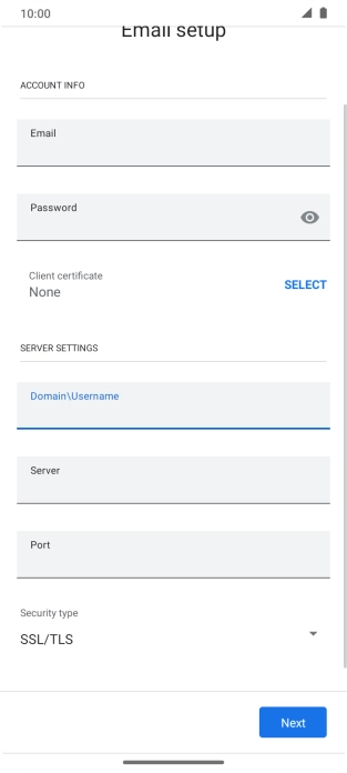 Press the field below 