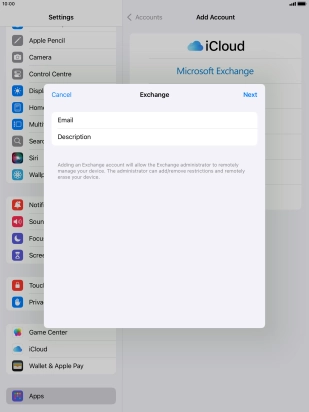Press Description and key in the required name.