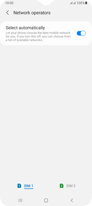 Press the required SIM.