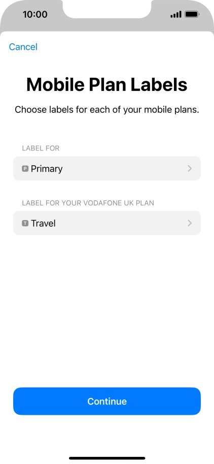 Press Continue. Press Continue.