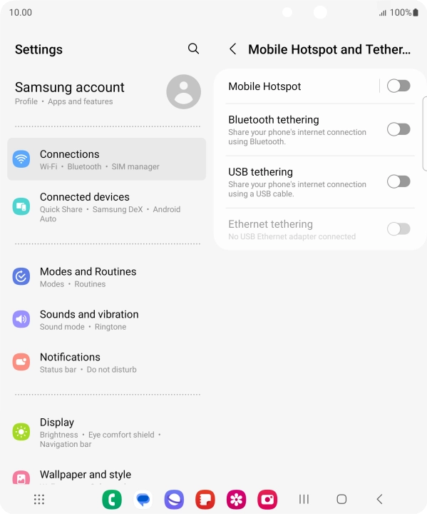 Press Mobile Hotspot.