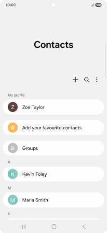 Press the new contact icon.
