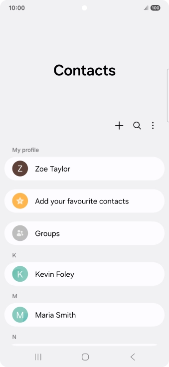 Press the new contact icon.