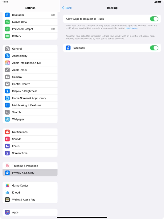 Press the indicator next to Press the indicator next to