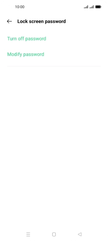 Press Turn off password.