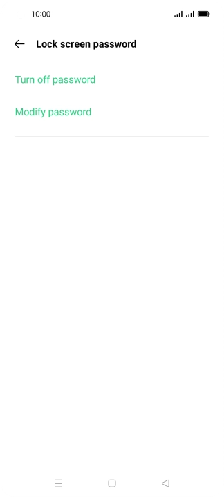 Press Turn off password.