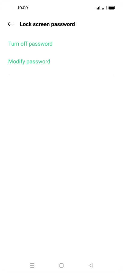 Press Turn off password.