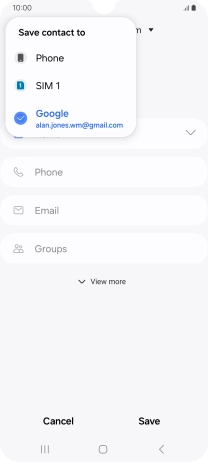 Press the required Google account.