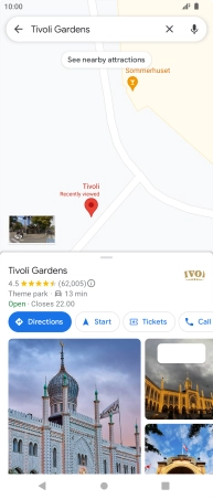Press the destination at the bottom of the screen.