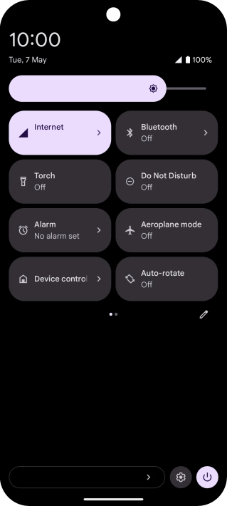 Press the settings icon.