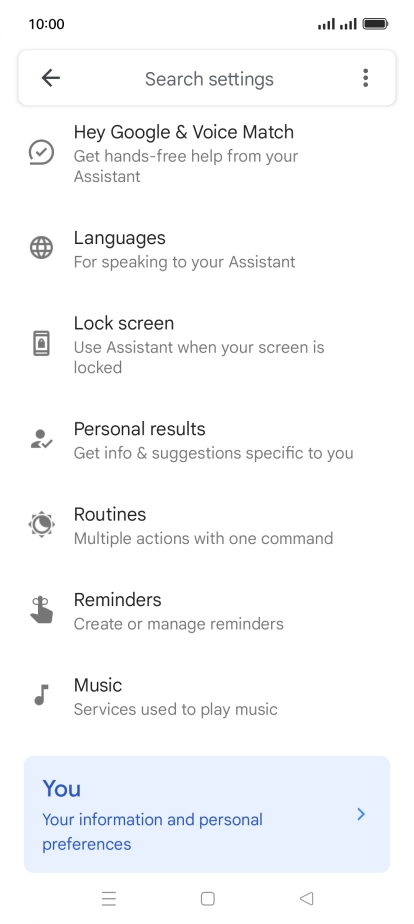 Press Hey Google & Voice Match.