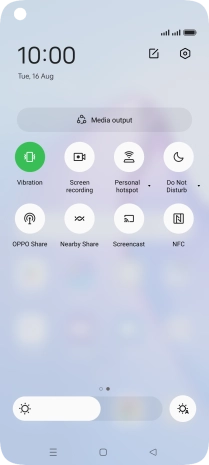Press Vibration to turn the function on or off.