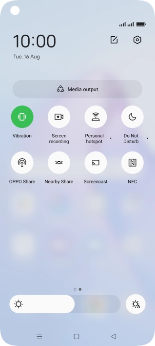 Press Vibration to turn the function on or off.
