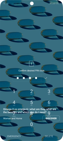 Key in the new PIN again and press the confirm icon.