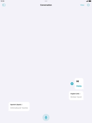 Press the menu icon.