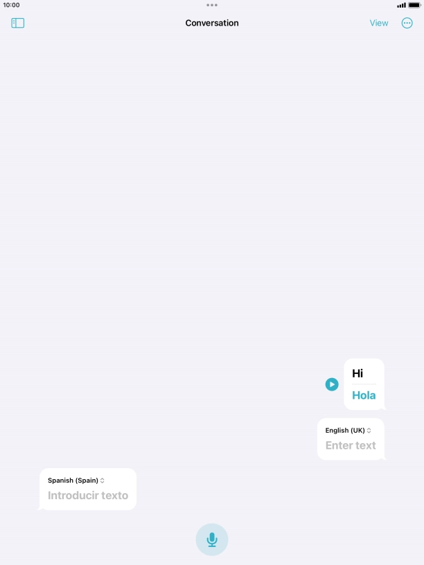 Press the menu icon.