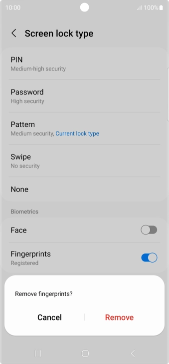 Press Remove. Press Remove.