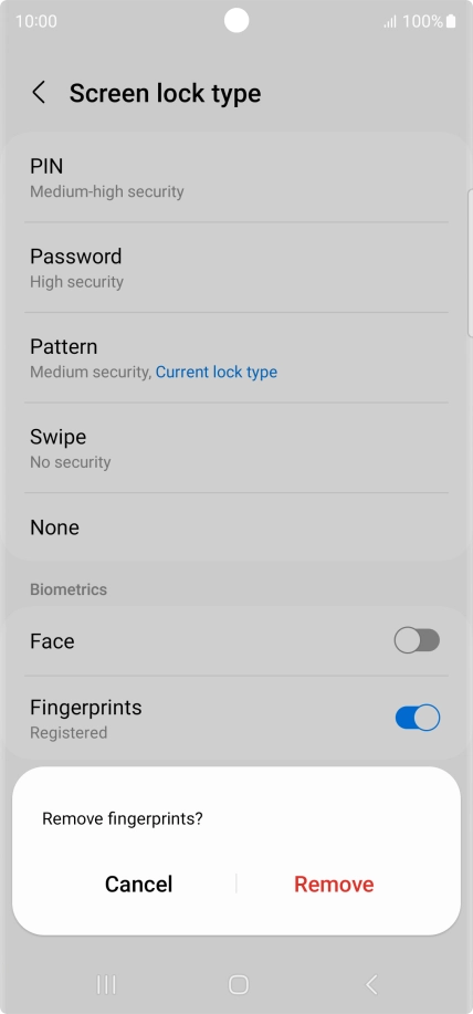 Press Remove. Press Remove.