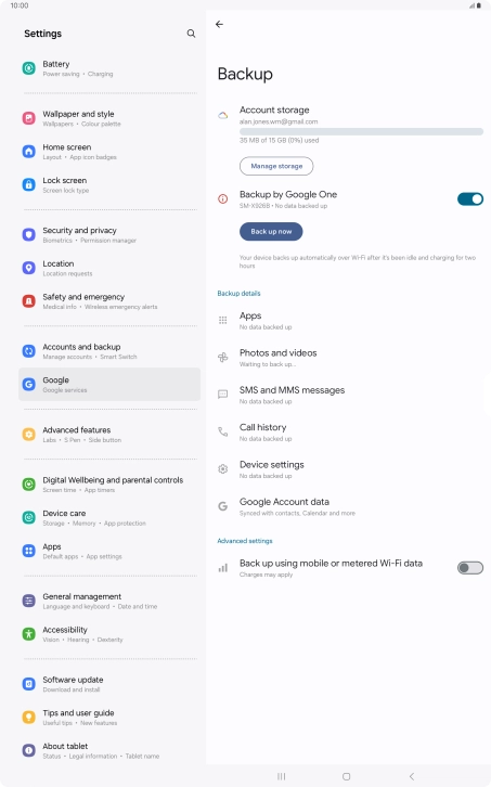 Press the indicator next to 