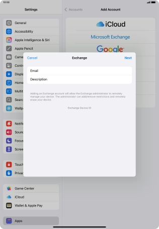 Press Description and key in the required name.