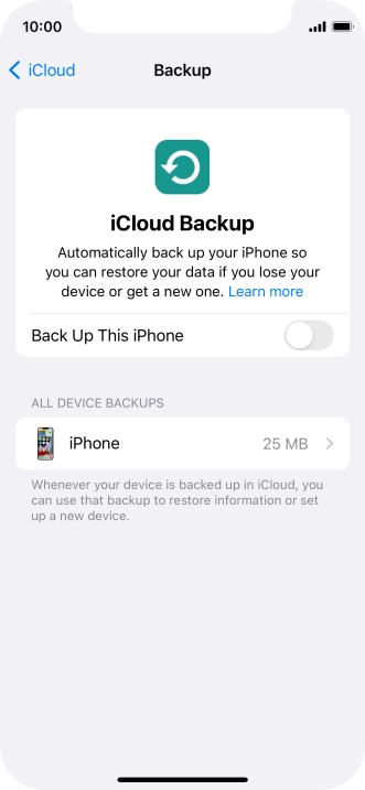 Press the indicator next to 