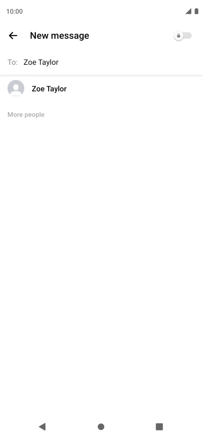 Key in the first letters of the recipient's name and press the required contact.