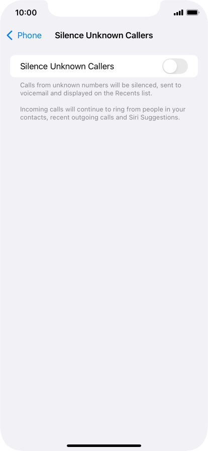 Press the indicator next to 