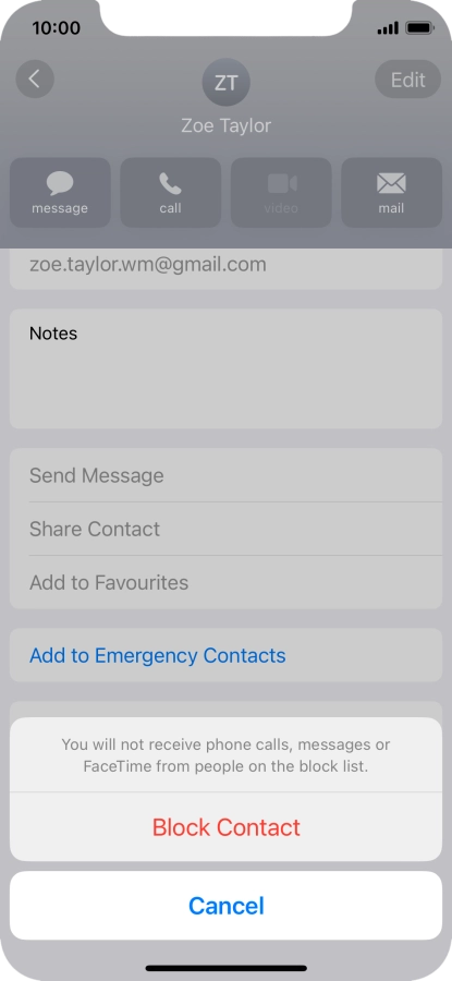 Press Block Contact.