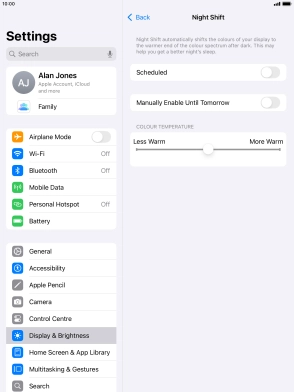 Press the indicator next to 