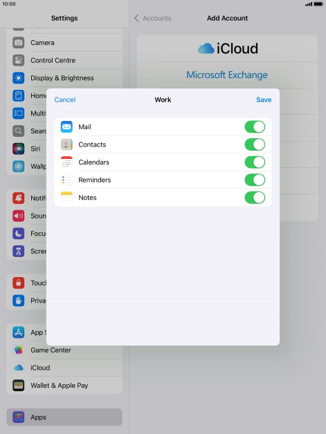 Press the indicators next to the required data types to turn synchronisation of each data type on or off. Press the indicators next to the required data types to turn synchronisation of each data type on or off.