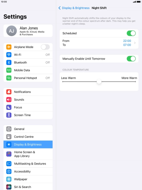 Press and drag the indicator below Press and drag the indicator below
