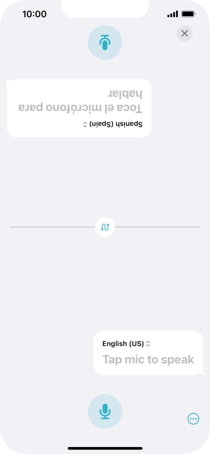 Press the end icon to end two-way view.