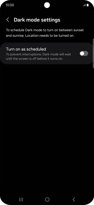 Press the indicator next to 
