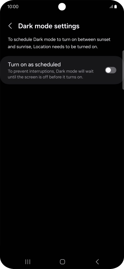 Press the indicator next to 