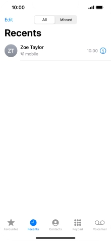 Press the information icon next to the required phone number.