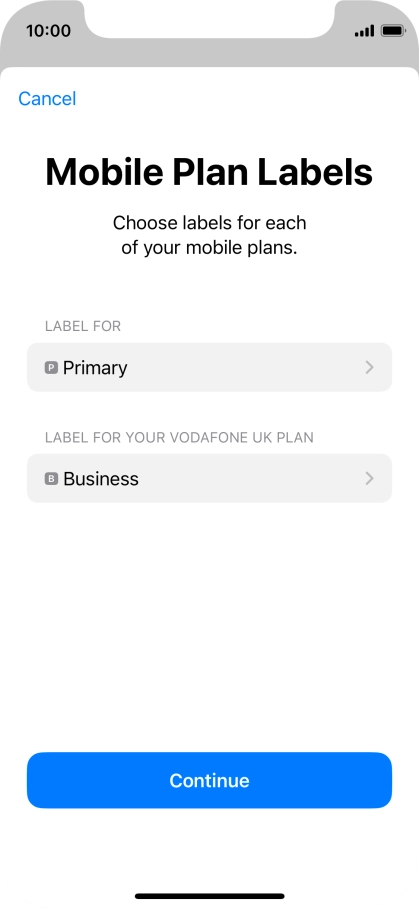 Press Continue. Press Continue.