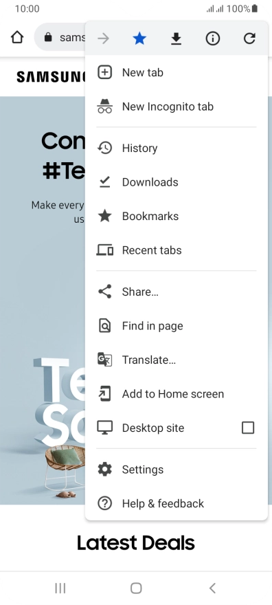 Press Settings. Press Settings.