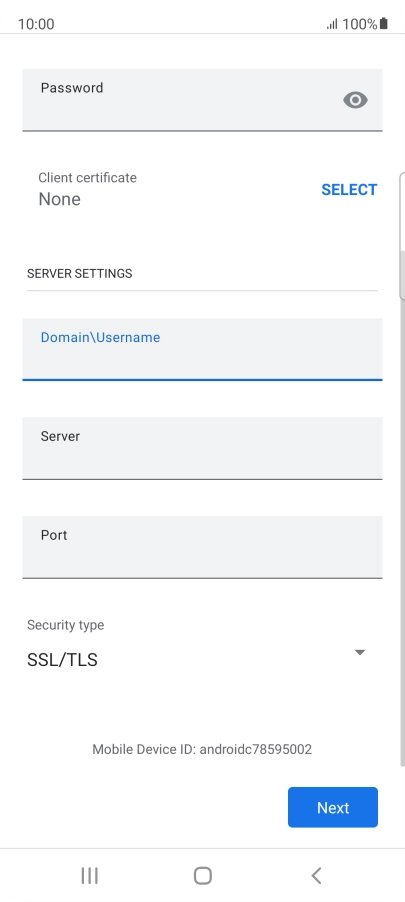 Press the field below 