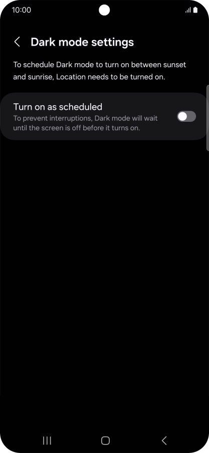 Press the indicator next to 