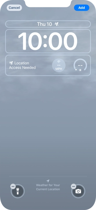 To customise the way the lock screen date is displayed, press the date widget and follow the instructions on the screen to select the required widget display mode.