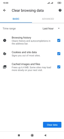 Press the fields next to the required data types.