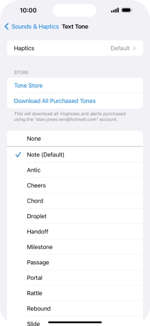 Press the required message tones to hear them.